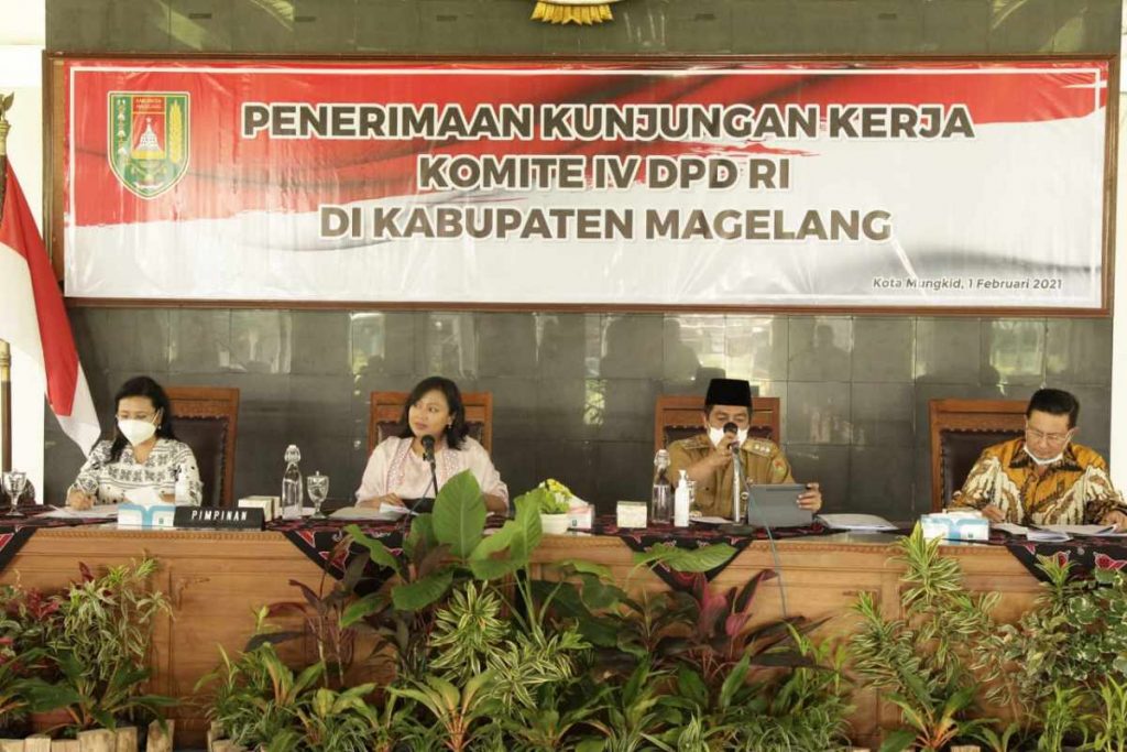 Kunjungan Kerja Komite IV DPD RI Kunker ke Magelang, Sekaligus Meninjau Pemanfaatan Program PEN Bagi UMKM