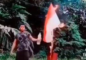 Pelaku Pembakar Bendera Merah Putih Terindentifikasi, Polisi Kerjasama dengan Interpol