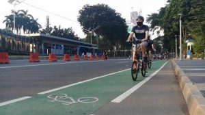 Pesepeda Wajib Gunakan Jalur Sepeda Permanen di Sudirman-Thamrin