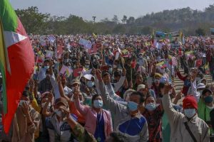 Puluhan Ribu Warga Myanmar Turun ke Jalan Setelah Semalam Diserang Pasukan Keamanan