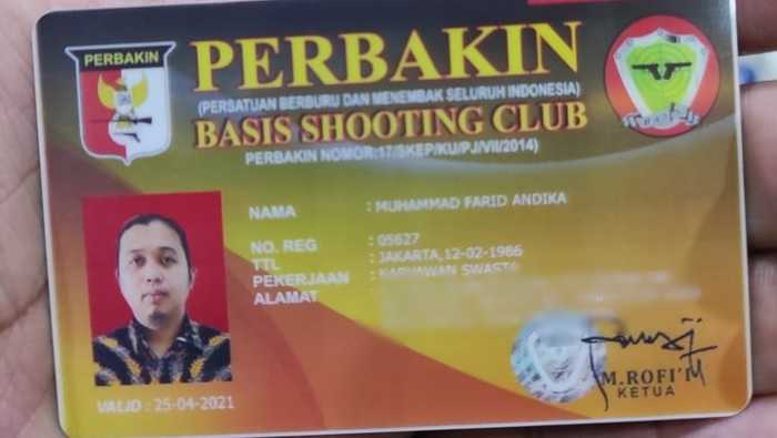 Kata Polisi, Perbakin Tak Pernah Keluarkan KTA untuk Muhammad Farid Andika