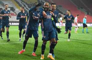Brace Lacazette Bawa Arsenal Kunci Tiket Semifinal Piala Eropa