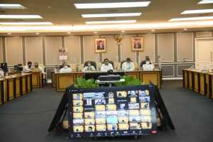 Setjen DPR Gelar Halal bi Halal Secara Hybrid