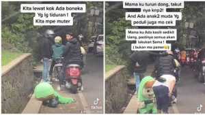 Viral, Badut Jalanan Ini Tidur di Pinggir Jalan Ternyata Karena Sakit