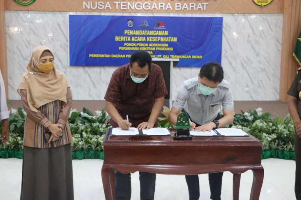 Pemprov NTB Tandatangani Kesepakatan Addendum dengan PT GTI