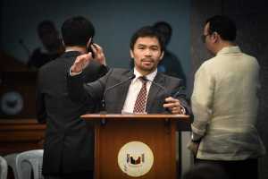 Bintang Tinju Manny Pacquiao Terpilih Jadi Pemimpin Partai Berkuasa di Filipina