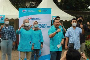 Gelora Kolaborasi dengan Kodim 0504 Jaksel Gelar Vaksinasi Massal di Ciganjur