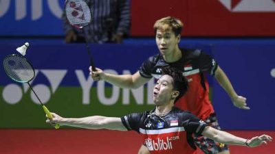 HYLO OPEN 2021 – Kalahkan Leo/Daniel, Kevin/Marcus Sabet Gelar Juara