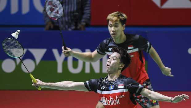 HYLO OPEN 2021 - Kalahkan Leo/Daniel, Kevin/Marcus Sabet Gelar Juara