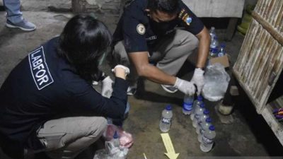 Tim Forensik Polda Jatim Teliti Hasil Produksi Sabu-sabu di Lumajang