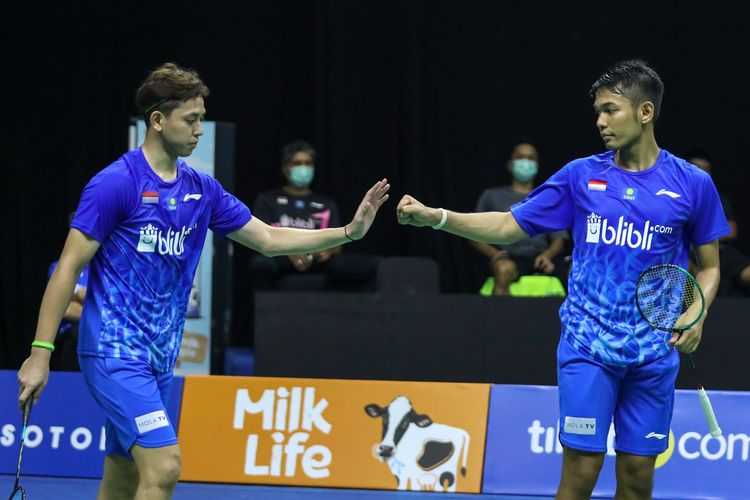 HYLO OPEN 2021 - Fajar/Rian Bertemu Pramudya/Yeremia di Perempat Final