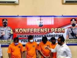 Polres Labuhanbatu Tangkap 4 Pengedar Narkotika Jaringan Aceh-Rantau Parapat