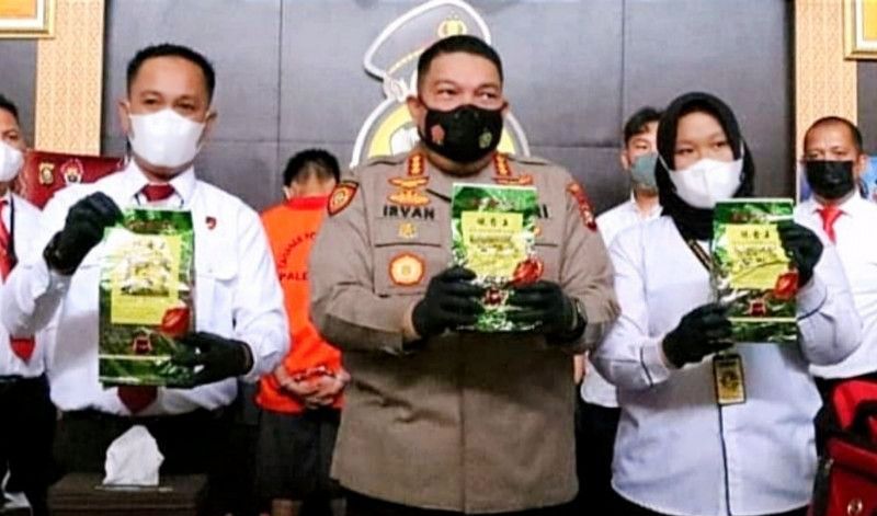 Peredaran Narkoba Jenis Sabu Berhasil Digagalkan Tim Polres Palembang