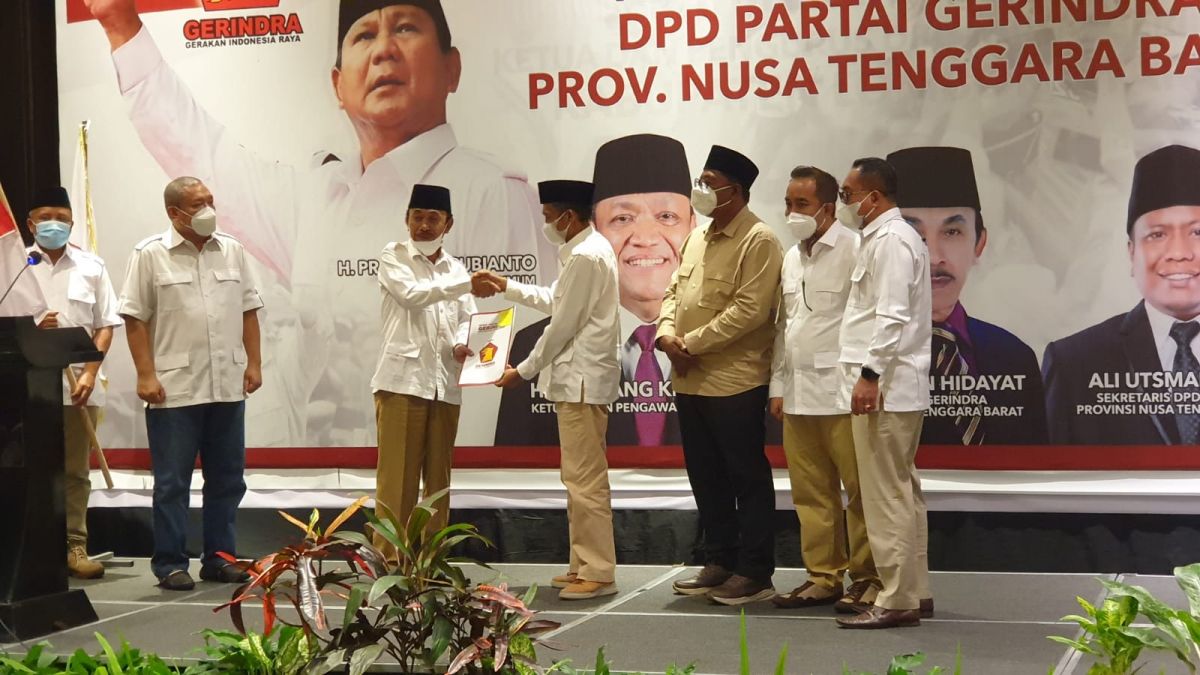Bupati Lombok Tengah Pathul Bahri, Resmi Menjadi Ketua DPD Gerindra NTB