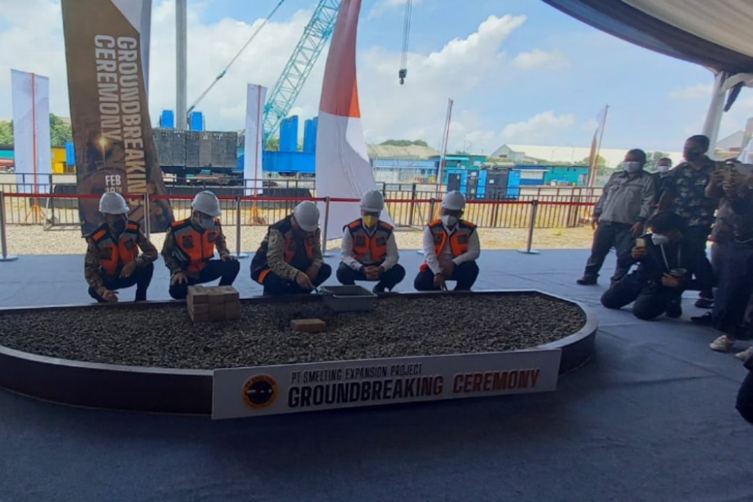 Airlangga Lakukan "Groundbreaking" Perluasan PT Smelting Gresik