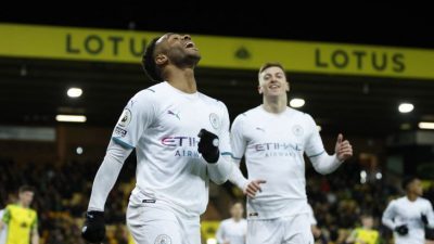 LIGA INGGRIS – Manchester City Gulung Norwich 4-0, Raheem Sterling Borong Tiga Gol
