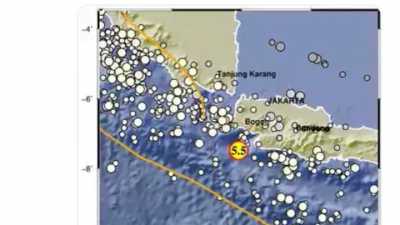 Gempa M 5,5 Berpusat di Bayah Terasa Hingga Jakarta dan Sukabumi