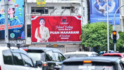 Besok Kunjungi Surabaya, Baliho Puan Bertebaran di Kota Pahlawan