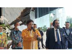 Surya Paloh dan Airlangga Akui Bahas Polemik Penundaan Pemilu 2024