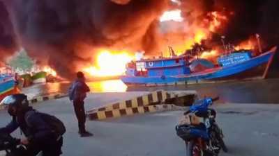 Empat Kapal di PPS Cilacap Terbakar