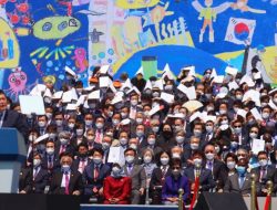 Bersama Wapres China Hingga Suami Wapres AS, Megawati Berkebaya Merah Hadiri Pelantikan Presiden Korsel