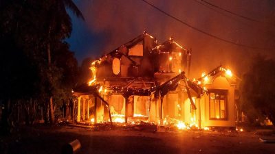 Protes Kian Membara, Demonstran Bakar Rumah PM Sri Lanka