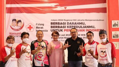 Galang Solidaritas Warga, Komunitas Jokpro 2024 DKI Jakarta Gandeng PMI Gelar Donor Darah