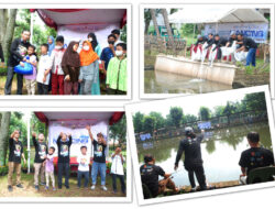 KWP Santuni Anak Yatim dan Gelar Lomba Mancing Antarwartawan