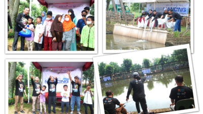 KWP Santuni Anak Yatim dan Gelar Lomba Mancing Antarwartawan
