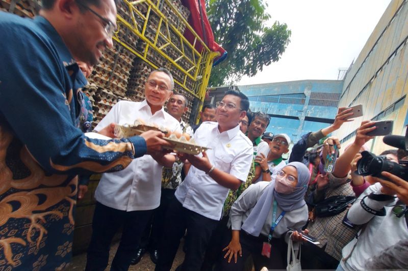Mendag dan NFA Gelar Operasi Pasar Telur Ayam di Pasar Minggu