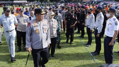 Cuaca Ekstrem Wagub dan Kapolda NTB, Gelar Apel Gabungan Cek Peralatan Siaga Bencana