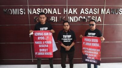 Bersama PT Amman Mineral Nusa Tenggara, Masyarakat Laporkan Pelangaran HAM