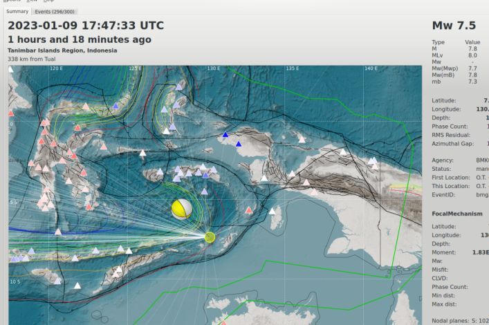 Maluku, Gempa
