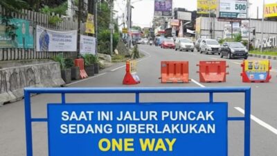 Polisi Berlakukan Sistem One Way di Puncak Selama Libur Imlek