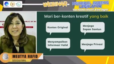 Ketua Komisi I DPR: Konten Kreator Peluang Baru dalam Dunia Industri Kreatif