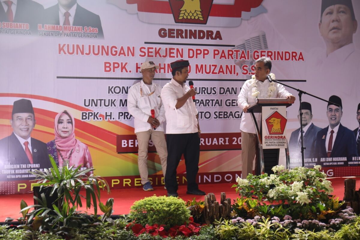 Muzani Titip ke Ranting Gerindra Menangkan Prabowo Jadi Presiden