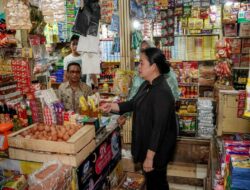 Cek Harga Sembako di Pasar Indralaya, Puan Soroti Sarpras Hingga Kelangkaan Minyakita