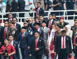 Dampingi Jokowi Hadiri HUT ke-77 Bhayangkara, Prabowo: Jayalah Selalu Polisi Indonesia