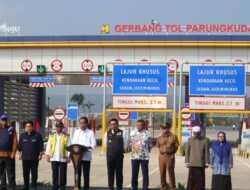 Jalan Tol Bocimi Km 64 Longsor, Satu Kendaraan Terperosok