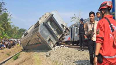 Jalur Stasiun Sentolo-Wates Kembali Normal pasca Kecelakaan Kereta di Kulon Progo