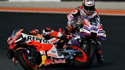 MOTOGP VALENCIA -- Jorge Martin Akui Sundul Motor Marc Marquez