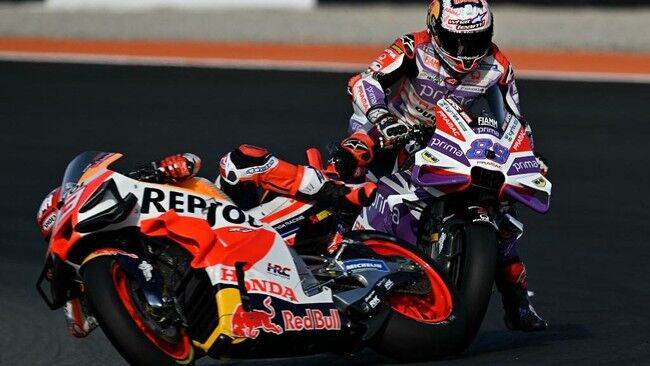 MOTOGP VALENCIA -- Jorge Martin Akui Sundul Motor Marc Marquez