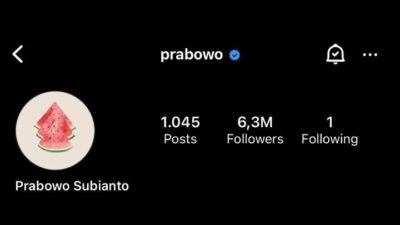 Prabowo Ganti Foto Profil Instagram Gambar Semangka, Dukungan untuk Palestina
