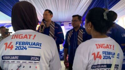 Hadiri Pasar Sembako Murah Syahrial, AHY Minta Caleg Demokrat Ringankan Beban Masyarakat