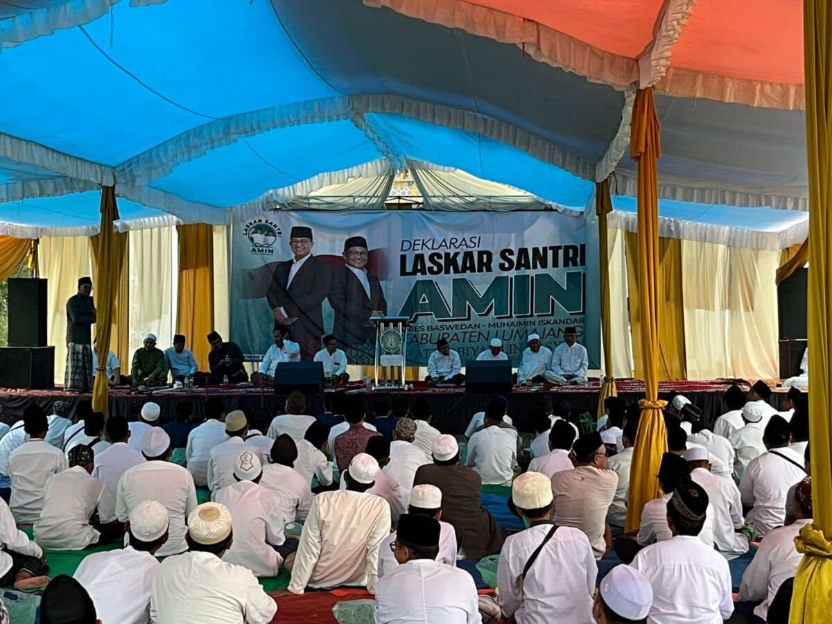 Laskar Santri Deklarasi Dukung Pasangan AMIN di Wonosobo