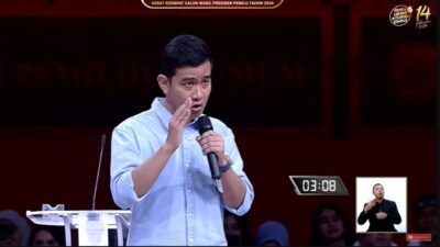 DEBAT CAWAPRES – Soal Tambang Bermasalah, Gibran: Simpel Cabut Saja IUP-nya