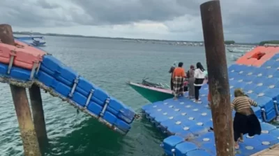 Beruntung Tak Ada Korban, Jembatan Pulau Maringkik Lombok Timur Ambruk