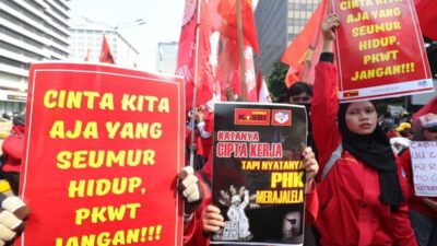 MAY DAY 2024 — Buruh Tolak Upah Murah dan Cabur UU Ciptaker
