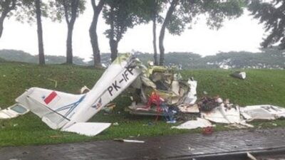 Pesawat Jatuh di BSD Terbang dari Tanjung Lesung