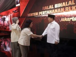 Prabowo Gelar Halal Bihalal Bersama 1.000 Pegawai Kemhan